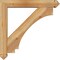Ekena Millwork Imperial Arts and Crafts Rough Sawn Bracket w/ Offset Brace, Western Red Cedar, 6"W x 34"D x 34"H BKT0604X34X34IMP03RWR - alternate 3
